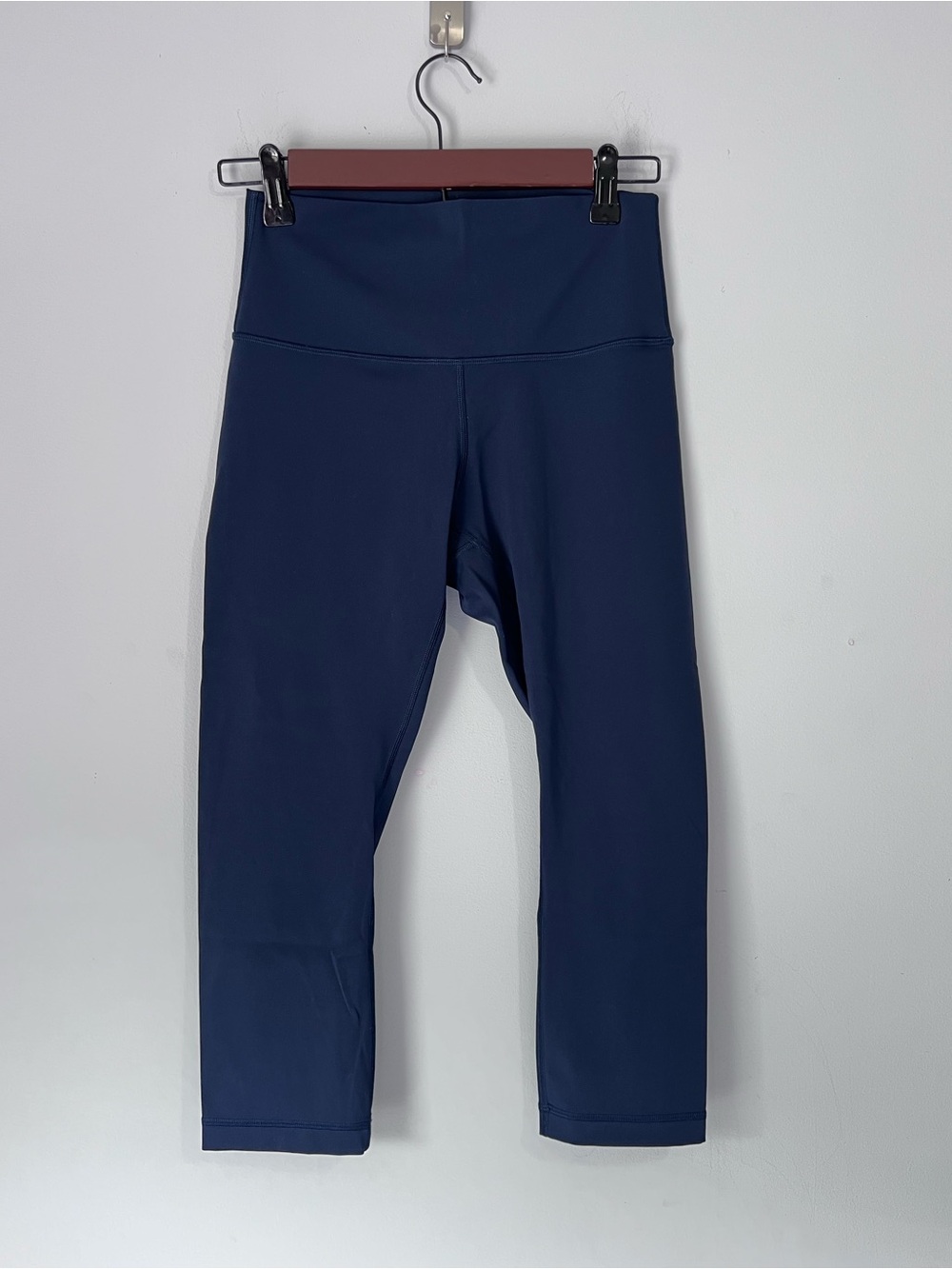 Lululemon Wunder Under Leggings Womens 6 True Navy Blue Crop 21 High Rise Yoga